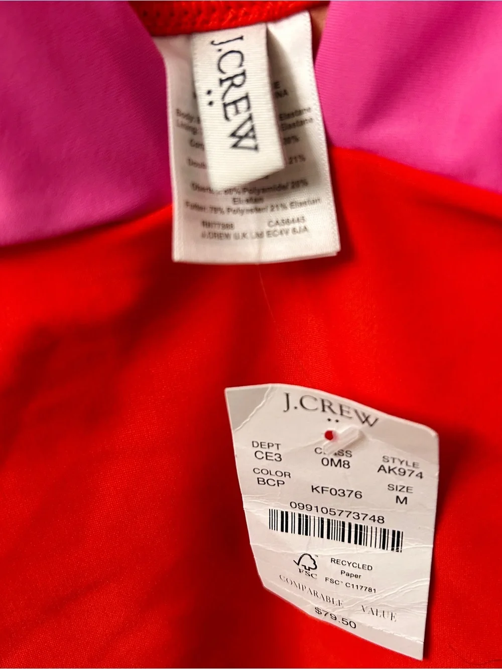 1-piece NWT Bundle! navy/whtW:8, Carmen Mark volvo,Pink/red J.Crew W: SzM.Swim!